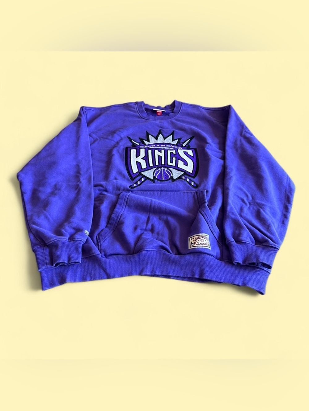 Sacramento Kings Hardwood Classics Sweatshirt Purple Men’s 2XL Embroidered NBA